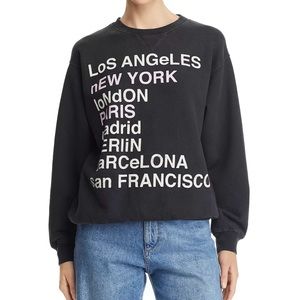 Anine Bing City Love Sweatshirt in Charcoal - small
